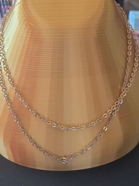 Cookie Lee Double Layer Rose Gold Chain Necklace *As Is*